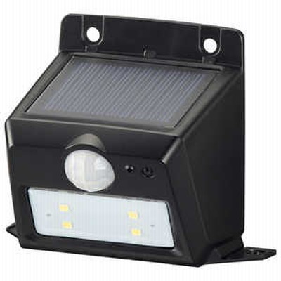 オーム電機 ソーラーセンサーウォールライト110lm 置型 monban ブラック ブラック LSS108PN4K