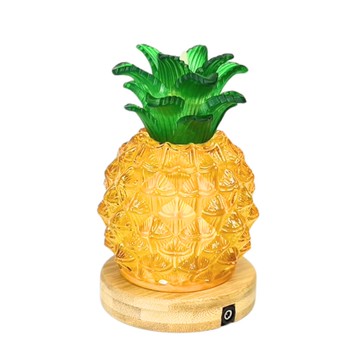 【新韻傳音】好運旺旺來-中好運旺來燈配圓木底座  仿真蠟燭  鳳梨蠟燭燈 旺來蠟燭燈 拜拜供神 鳳梨燈 天貺日 Y802