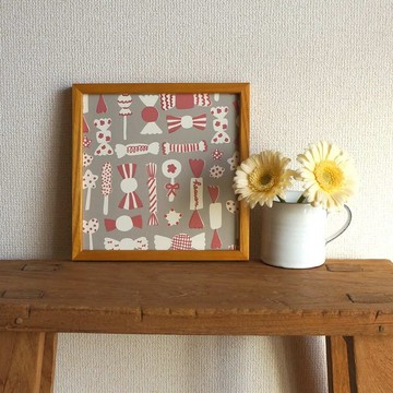 「sweet candy ( grey )」20cm 方形海報