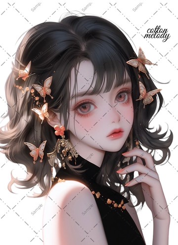 original sticker no.503 人物貼紙 原創貼紙 人物貼紙 女孩貼紙 原創人物貼紙