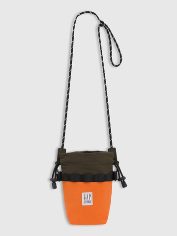 男裝 Logo斜背包-橙色