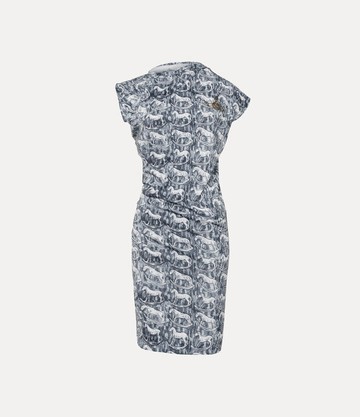 Vivienne Westwood Hebo Dress Printed Co Jersey Grey-rocking-horses M Women