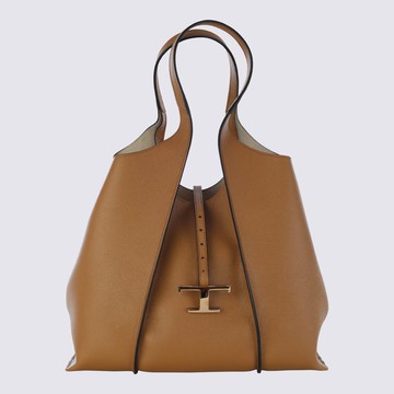 Tod'S Brown Leather Tote Bag