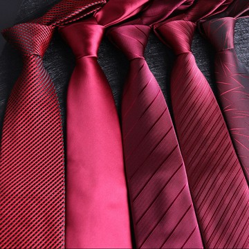 紅色免打結領帶男士新郎結婚易拉得婚禮領帶懶人拉鏈酒紅色領帶男