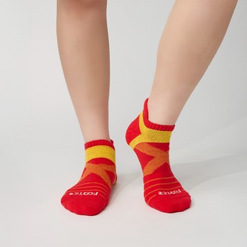 【Footer除臭襪】X型雙向減壓足弓船短襪-男款(T106L-紅)