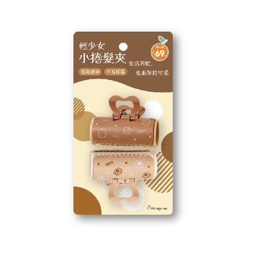 輕少女小捲髮夾