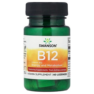 Swanson Vitamins, 維生素 B12 含片，60 粒（每粒 5000 微克）