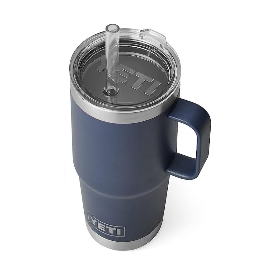 YETI RAMBLER 25 OZ STRAW MUG, VACUUM INSULATED, STAINLESS STEEL, NAVY