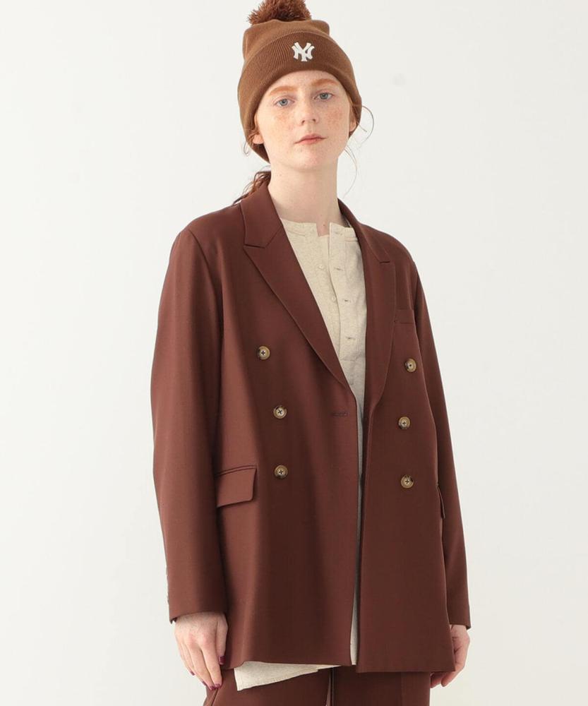 【OUTLET】女裝 素色 長版 雙排釦 西裝外套