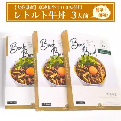 ふるさと納税 豊後高田市 レトルト牛丼(1人前140g)3個入