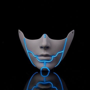 機械朋克風半臉面具發光美人面具萬聖節cos表演裝扮面罩手作通用🔥台灣出貨 Y3U5