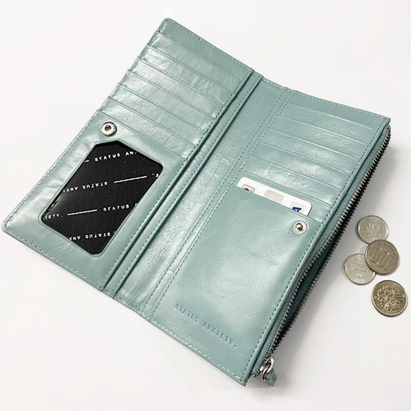 【新品未使用品】status anxiety 長財布 STATUS ANXIETY ステータスアングザエティー 長財布 本革 三