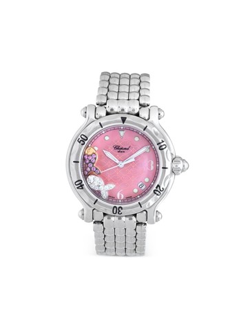 Chopard Pre-Owned - pre-owned Happy Sport 38mm - women - stainless steel - One Size - Pink