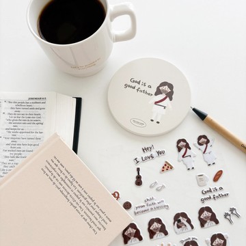 God is a good father耶穌手繪款杯墊