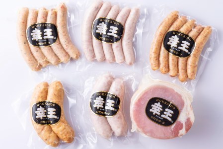 北海道産 ホエー豚 ハム ソーセージ 6種 食べ比べ セット (450g＋19本)