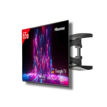 Hisense 65型 4K Google+Apple雙認證 HSR 120Hz 杜比全景聲 AI顯示器 含手臂式可移動伸縮電視壁掛架 (65A6K)