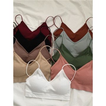 2024韓版四季美背甜美色內衣少女純棉聚攏抹胸無痕無鋼圈裹胸外穿
