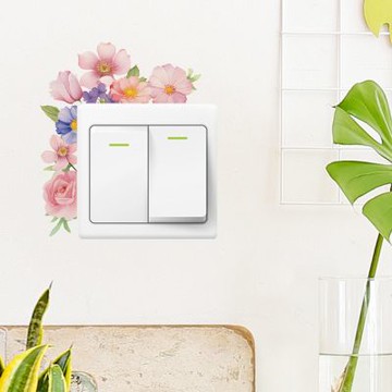 【MR.ZAKKA】創意萬用裝飾貼紙-植物主題 清新粉色花朵 居家節慶布置 DIY可移式壁貼 無痕壁貼 牆貼