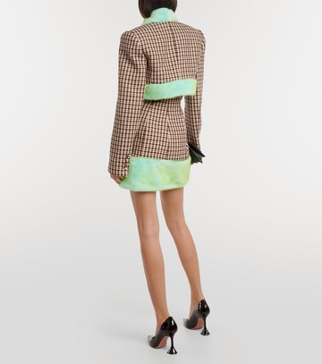 Area Cropped wool and cotton jacket