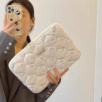 跨境小i清新花朵收納包 11寸內膽包 13-15寸筆記本電腦包平板收納