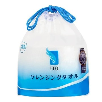 ITO 日本伊藤 捲筒式洗臉巾 植物纖維材質 親膚柔軟 3D立體潔淨 柔韌耐用  白色  1包