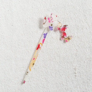 漾花,蝴蝶髮簪,髮插,髮飾-白