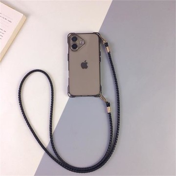 ins風蘋果17手機殼背帶斜挎13適用iPhone17promax帶掛繩15可背12硅膠16透明16pro防摔11全包Air外殼14pro軟套