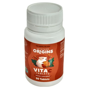 VETAFARM 薇塔農場 維生素C保健錠 適用於天竺鼠 每1錠加入500ml飲用水中使用 澳洲製造  42g  1罐