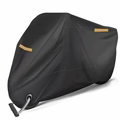 オートバイカバー オールシーズン ユニバーサル ウェザー プレミアム品質 防水 日よけ アウトドア保護 耐久性 夜間反射 ロックホール&収納バッグ付き 97イ