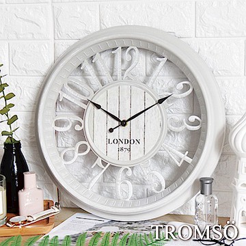 TROMSO紐約時代靜音時鐘-倫敦縷空數字白