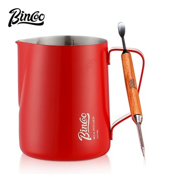 BINCOO 咖啡拉花缸 尖嘴拉花杯 打奶泡杯 不銹鋼拉花神器 350ML/600ML