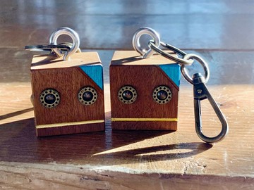 木頭機器人吊飾