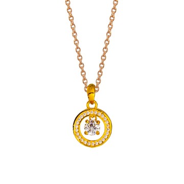 Jove gold JoveGold漾金飾 溫暖的想念黃金墜子 送項鍊