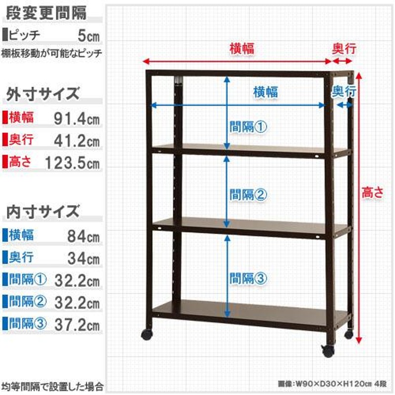 スチールラック スチール棚 業務用 収納 スマートラック NSTRK-466 幅