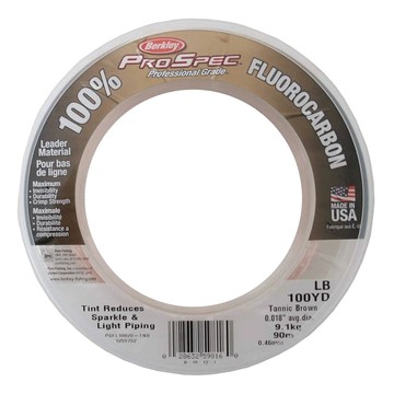 Berkley 貝克力 ProSpec 100% Fluorocarbon Leader 碳纖 PSCFL10025 25LB100Y  90/100  透明  1個