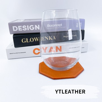 YTLEATHER丨真皮杯墊丨多邊形杯墊丨客製化丨雷雕刻字丨台灣製造丨婚禮小物丨客製化禮物丨聖誕禮物丨生日禮物 交換禮物