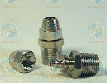 加厚 黃銅質鍍鉻DIY CO2用， 氣管接頭/快擰（一個）◣小飛熊◢