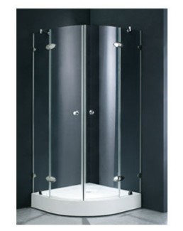 【麗室衛浴】B-029-1 圓弧兩門外開式無框8mm強化玻璃淋浴拉門 .獨特設計白鐵懸吊鉸鏈及白鐵五金