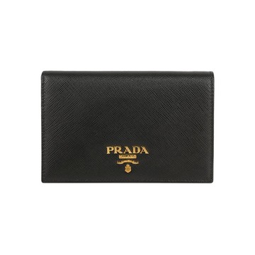 PRADA 浮雕Logo 防刮皮革護照夾/中夾(黑色) 1MV018 QWA F0002