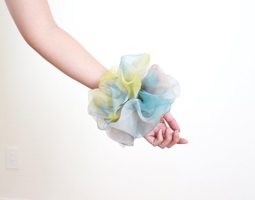 免費送貨 隨機油漆髮圈套裝 Asahi 藝術風格原創紡織大髮圈