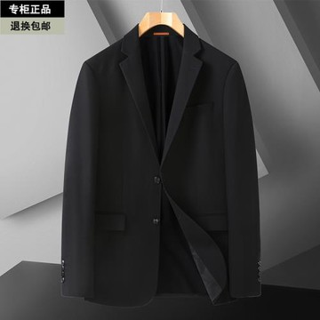 啄木鳥胖子西裝外套男寬松薄款伴郎結婚商務正裝大碼男士西服套裝