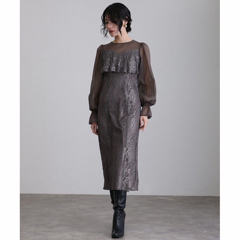 atlo ドレス　色 アッシュブラウン　サイズ M atlo ドレス色 アッシュブラウンサイズ M