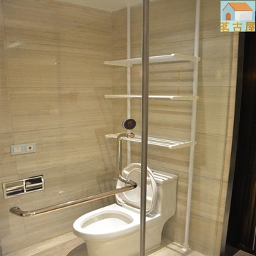 頂天立地浴室分層置物架 免打孔3層廁所馬桶架 衛生間用品收納架落地架層架 浴室置物架