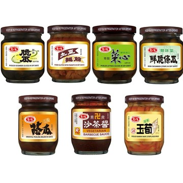 (低消$150出貨) 愛之味醬菜 脆瓜/土豆麵筋/菜心/鮮脆條瓜/蔭瓜/素食沙茶醬/玉筍