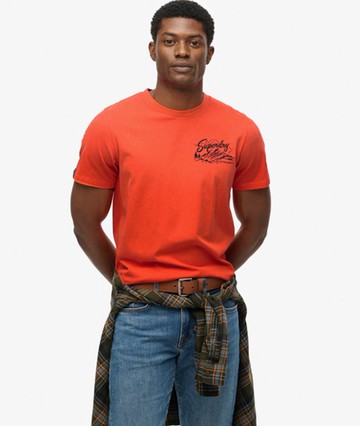 Superdry Men's Lo-fi Outdoors Relaxed T-shirt Red Size: Xxl