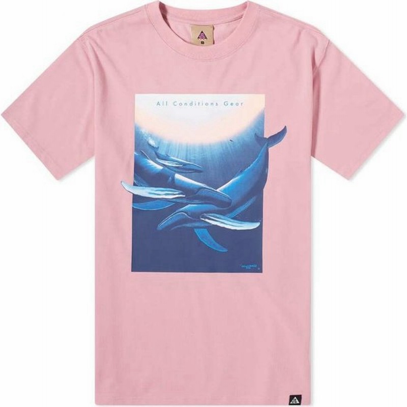 ナイキ Nike メンズ Tシャツ トップス Acg Whale Tee Elemental Pink 通販 Lineポイント最大get Lineショッピング