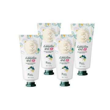 澳洲 G&M 花漾水潤綿羊油綿羊夜用護手霜含維他命E-綠野仙蹤(70g/支 4入組)