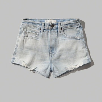 AF a&f Abercrombie & Fitch 女短褲 藍色  2021