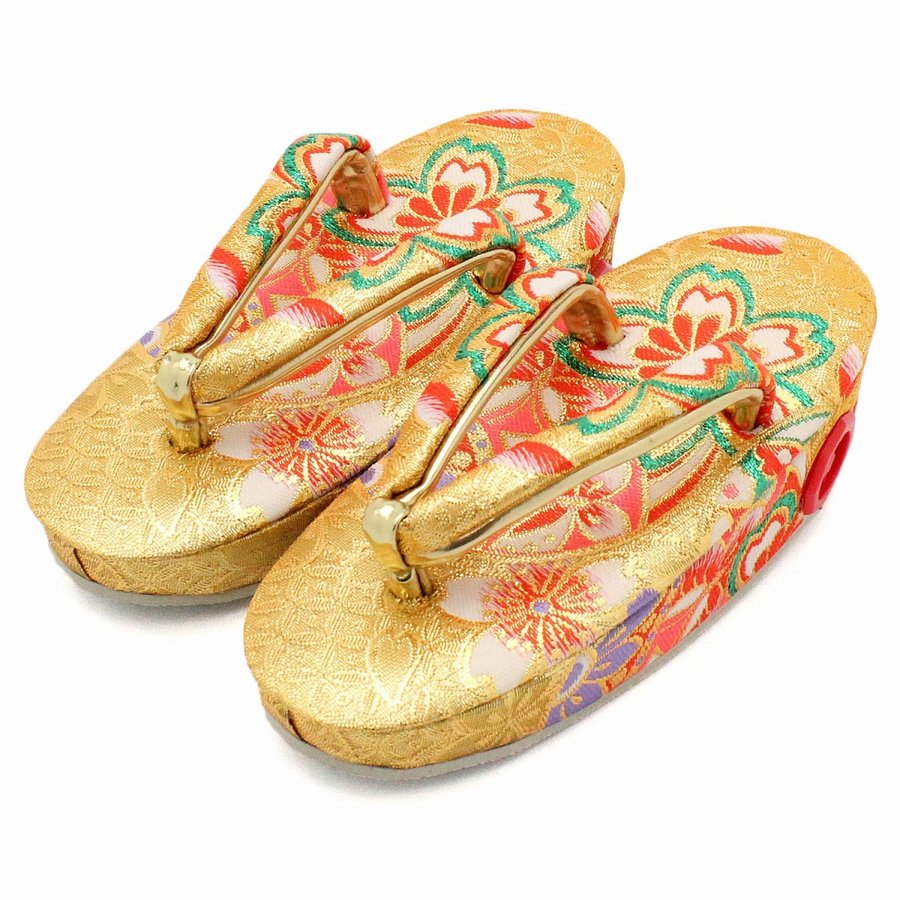 草履 単品 子供用 七五三 ３歳 金 女の子 女児 女子 16.5cm Ｓサイズ 可愛い かわいい キッズ 花柄 桜 蝶 古典柄 鈴付き 通販  LINEポイント最大0.5%GET | LINEショッピング