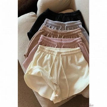 網紅健身跑步短褲女夏薄款寬鬆休閒大碼闊腿高腰a字運動熱褲運動短褲女士運動健身短褲女士夏季清涼短褲女士夏季居家外穿短褲
